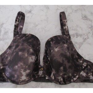 Le Mystere Bra 38D Black Tie Dye Underwire Back Closure